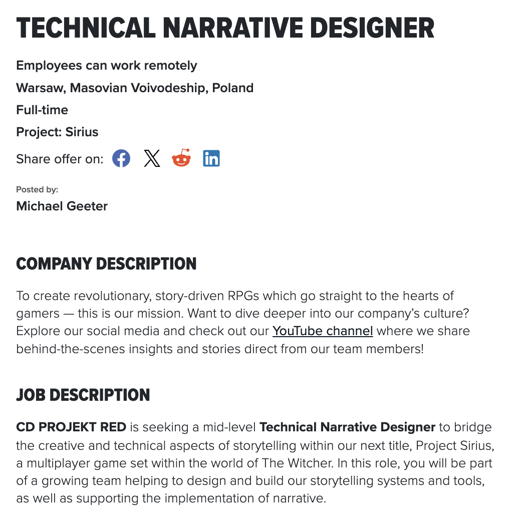 Who Are Narrative Designers? Tasks and Skills, Workflow, and How to Become One